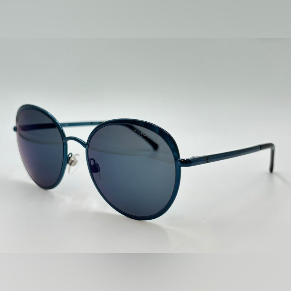 CHANEL 4206 C.469/z6 Blue Round Lens AUTHENTIC